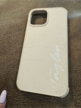 Taylor Swift Cream Phone Case with Signature Script